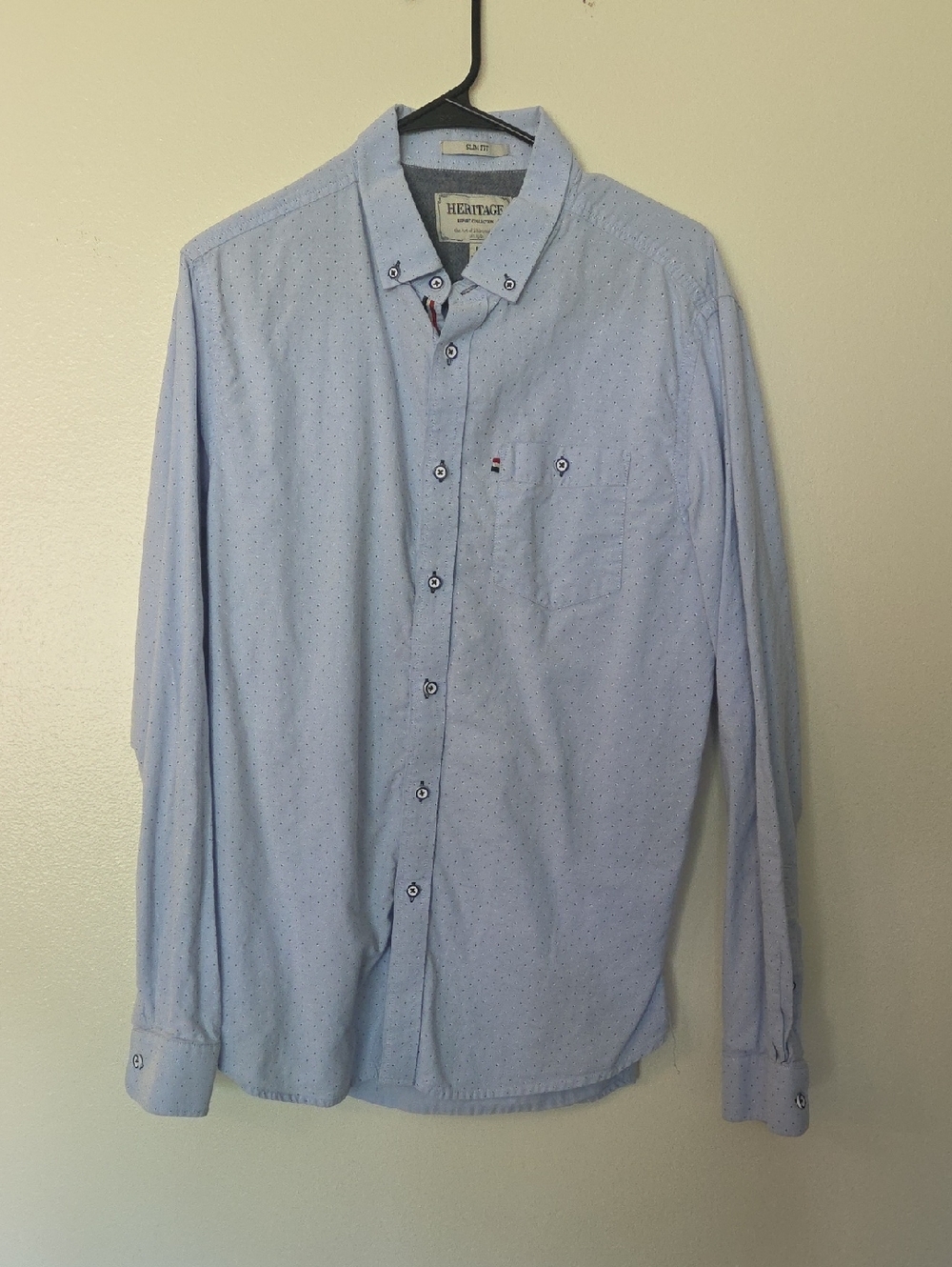 Heritage Men's Light Blue Button-Down Shirt